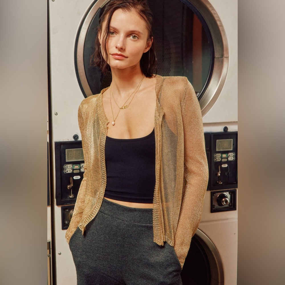 Gold Sheer Shrug